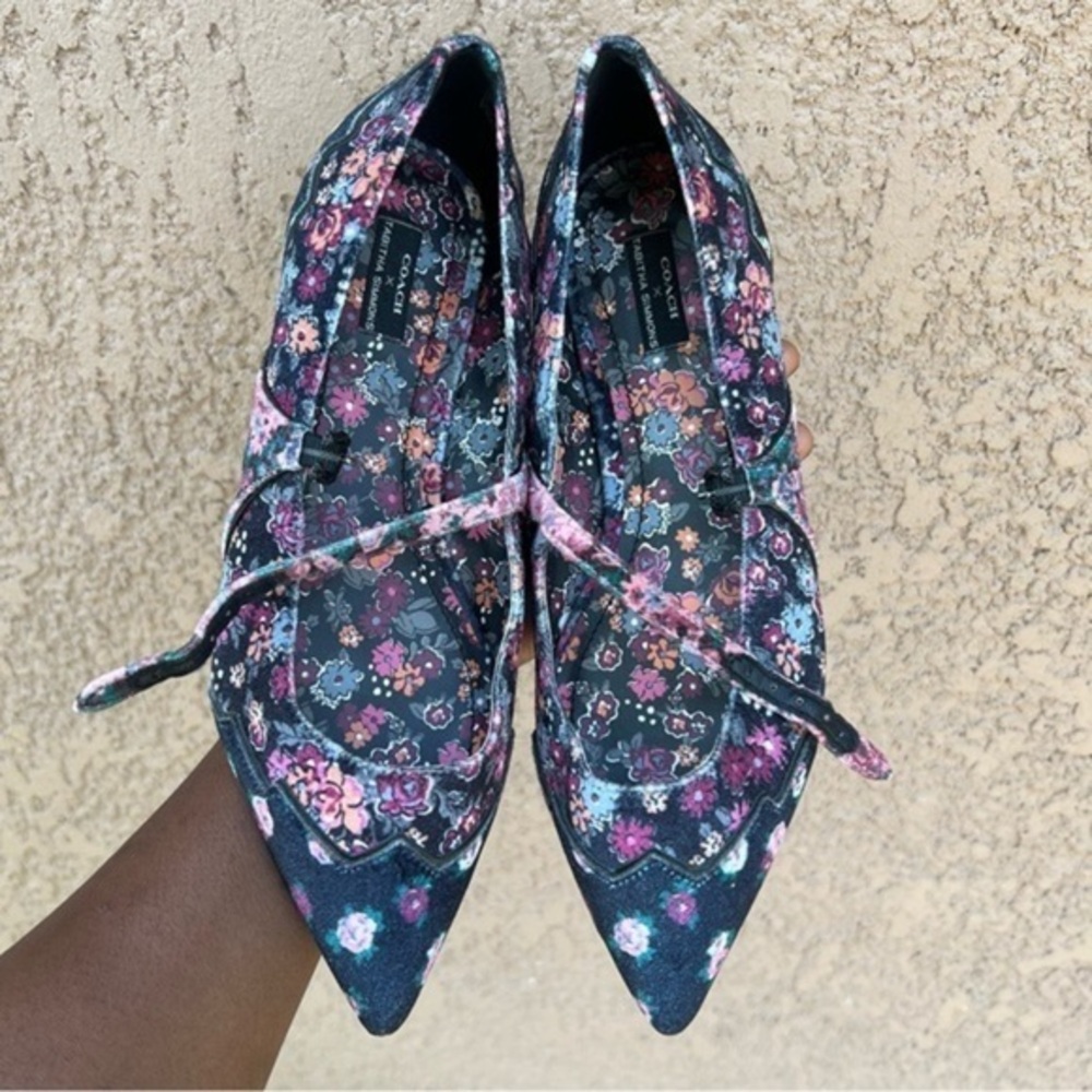 Coach X‎ Tabitha Shoes Simmons Harriette Velvet Romantic Whimsical Floral Garden